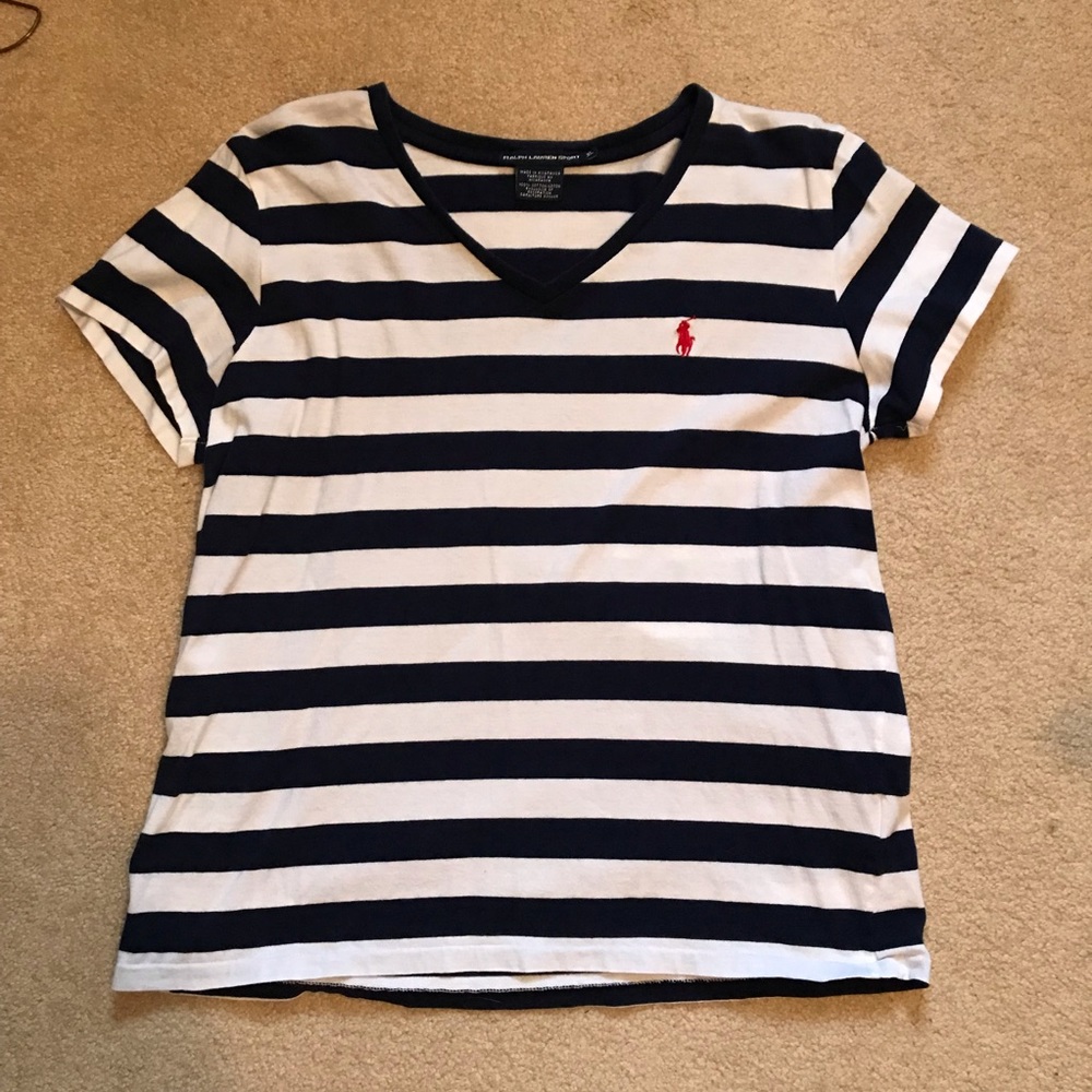 Navy Blue Striped Tee